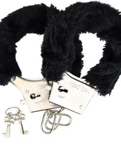 Loving Joy Furry Handcuffs Black