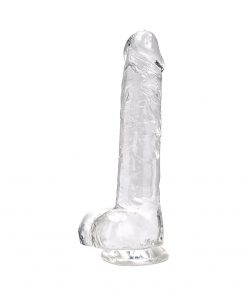 Loving Joy 8 Inch Dildo with Balls Clear