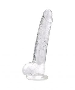 Loving Joy 9 Inch Dildo with Balls Clear