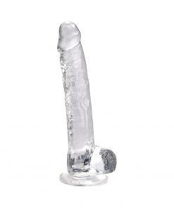Loving Joy 11 Inch Dildo with Balls Clear
