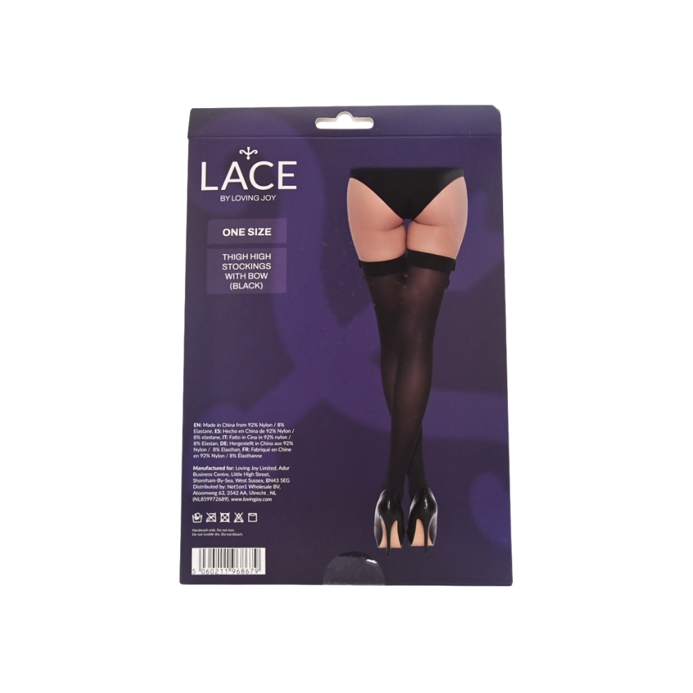 Lace by LJ Thigh High Stockings with Bow
