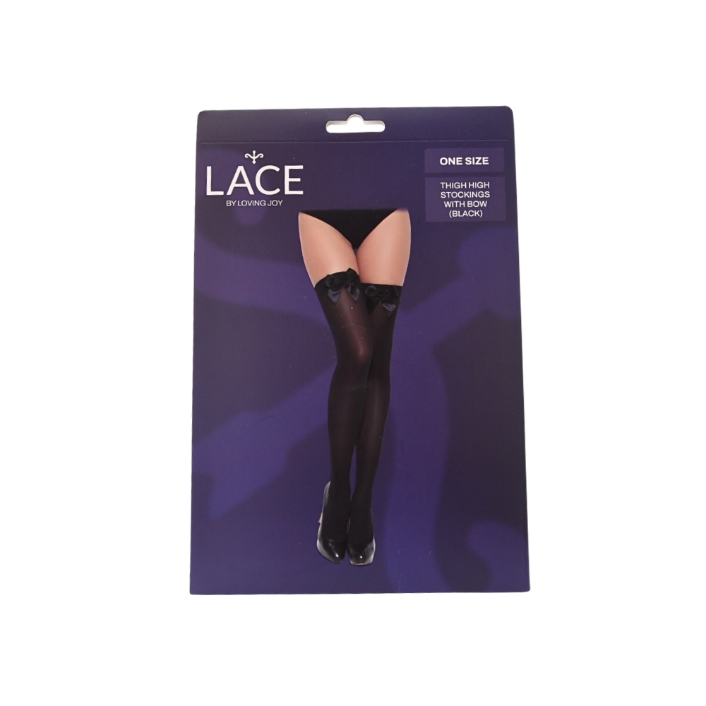 Lace by LJ Thigh High Stockings with Bow