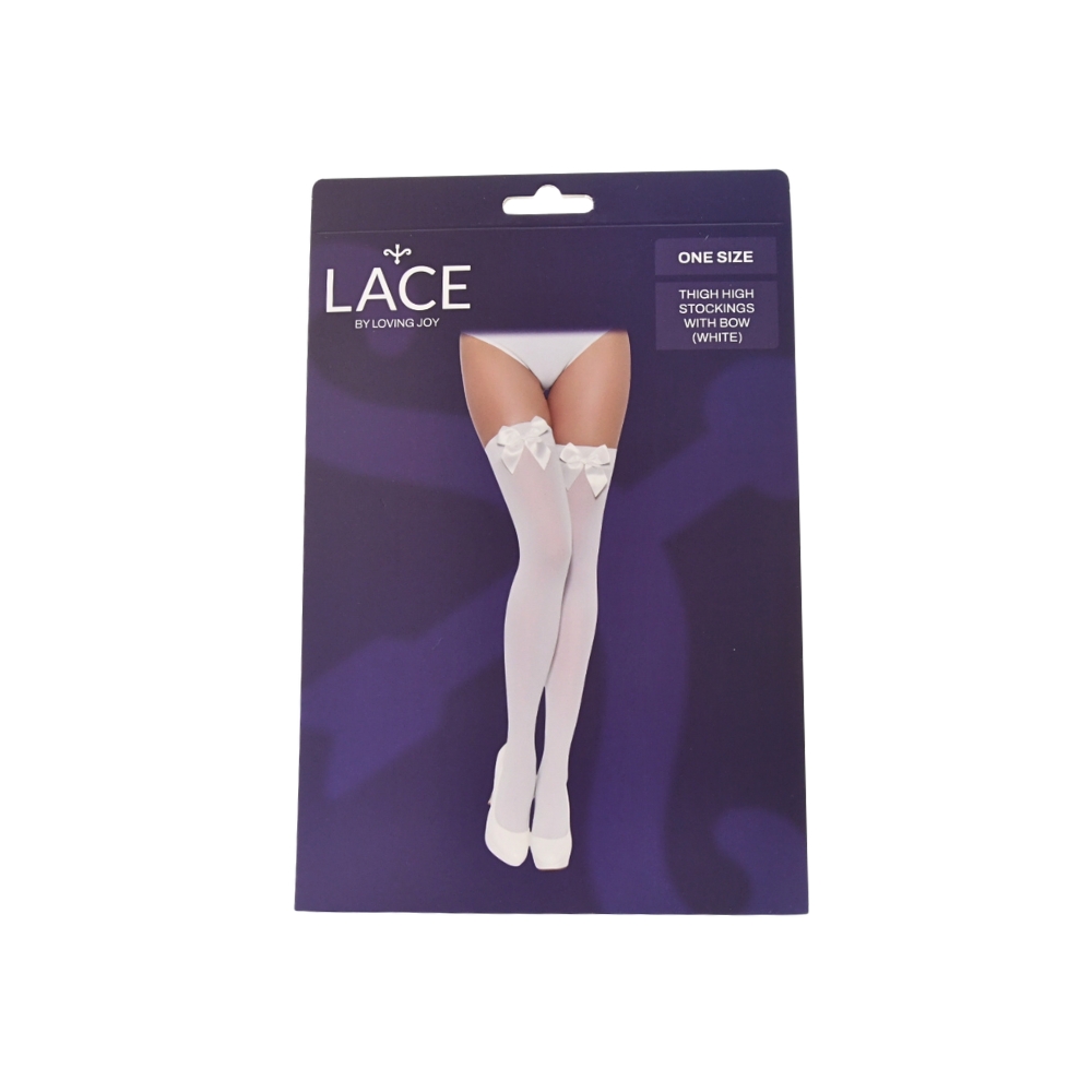 Lace by LJ Thigh High Stockings with Bow