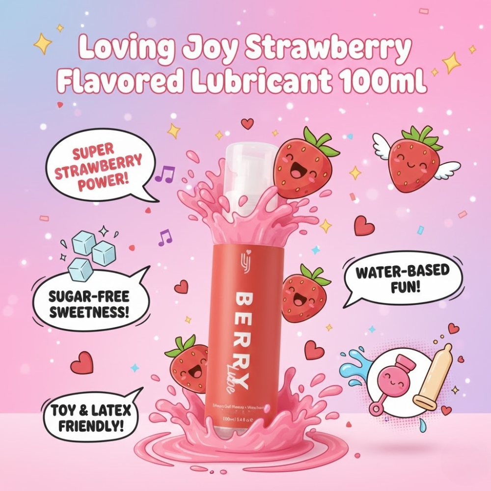 Loving Joy Strawberry Flavoured Lubricant 100ml - Wicked Sex Toys